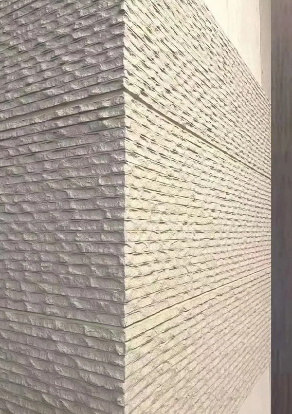 Pružný panel z měkkého kamene s hrubou texturou